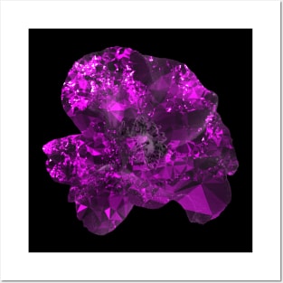Purple crystal flower Posters and Art
